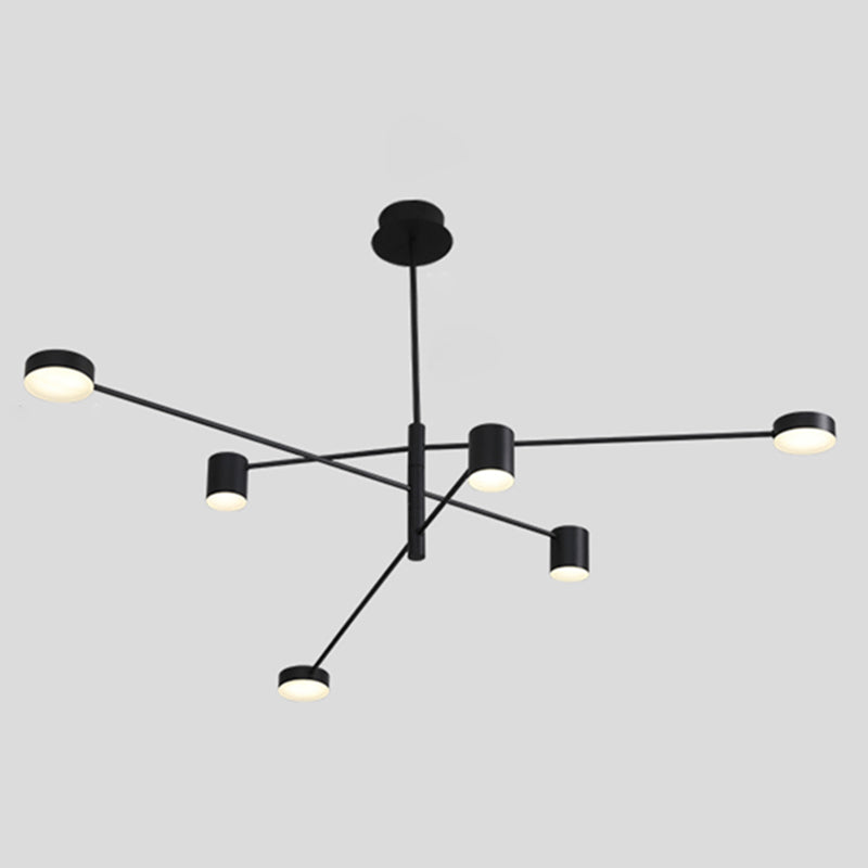 Candeleras colgantes de forma de cilindro de estilo contemporáneo luces colgantes colgantes de metal