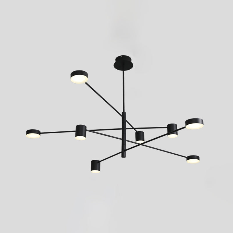 Candeleras colgantes de forma de cilindro de estilo contemporáneo luces colgantes colgantes de metal