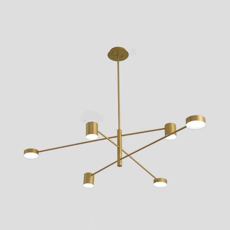 Candeleras colgantes de forma de cilindro de estilo contemporáneo luces colgantes colgantes de metal