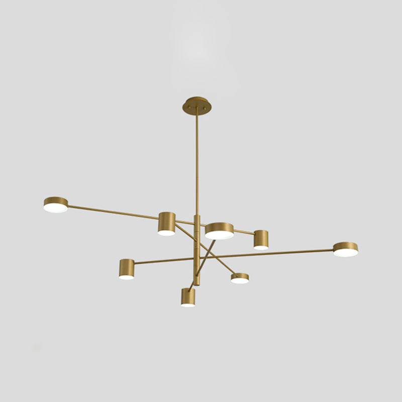 Candeleras colgantes de forma de cilindro de estilo contemporáneo luces colgantes colgantes de metal