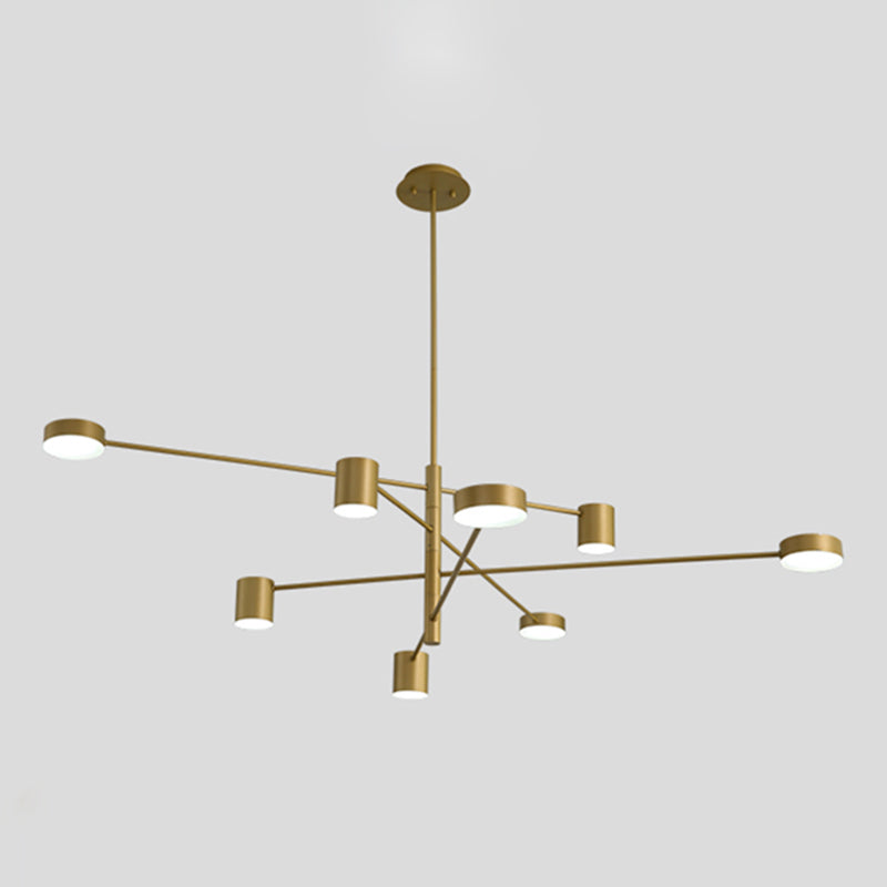 Candeleras colgantes de forma de cilindro de estilo contemporáneo luces colgantes colgantes de metal