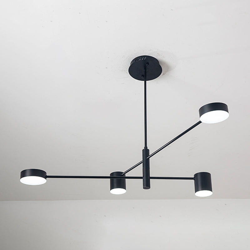 Contemporary Style Cylinder Shape Pendant Chandeliers Metal Hanging Light Fixtures