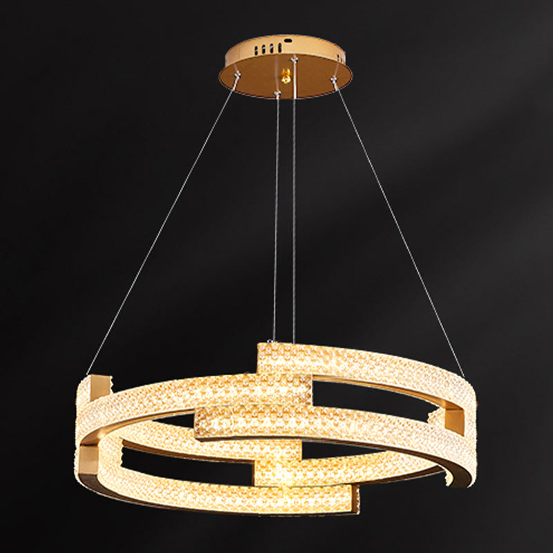 Nordic Style Circle Chandelier Metal LED Chandelier Pendant for Dining Room