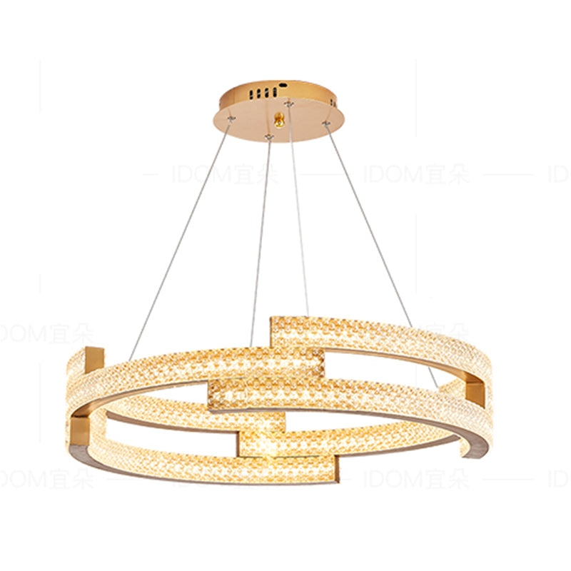 Nordic Style Circle Chandelier Metal LED Chandelier Pendant for Dining Room
