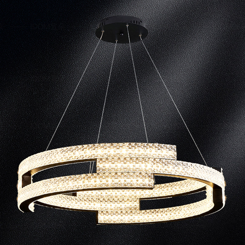 Nordic Style Circle Chandelier Metal LED Chandelier Pendant for Dining Room