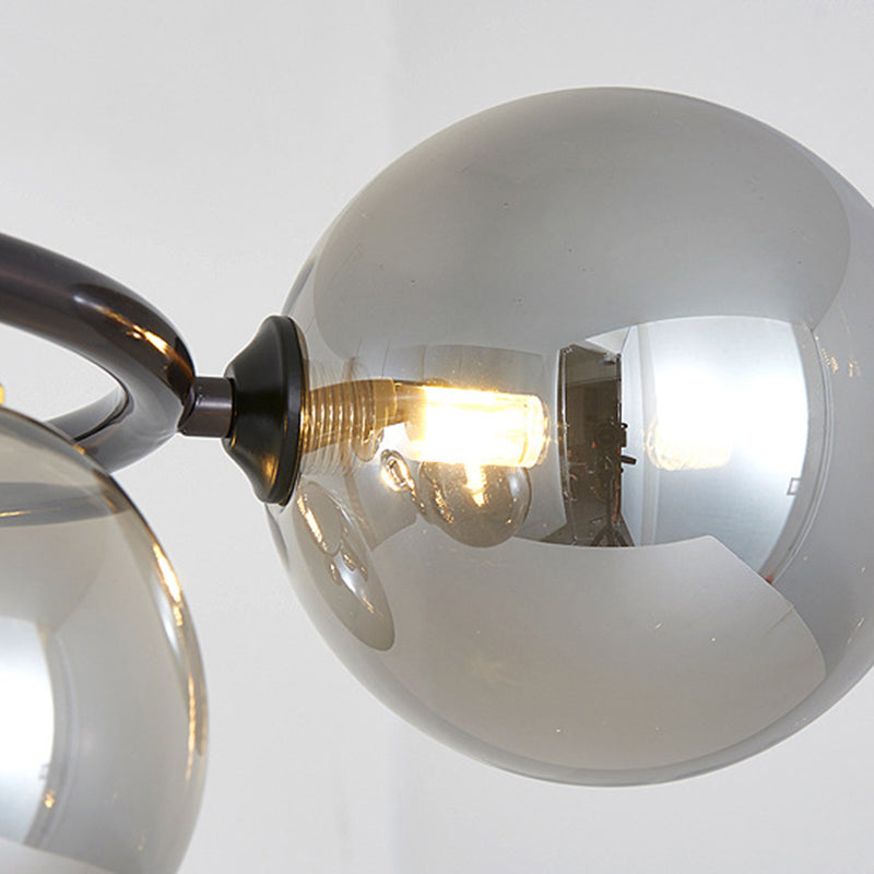 Blown Glass Globe Chandelier Modern Stylish Dining Room Hanging Light
