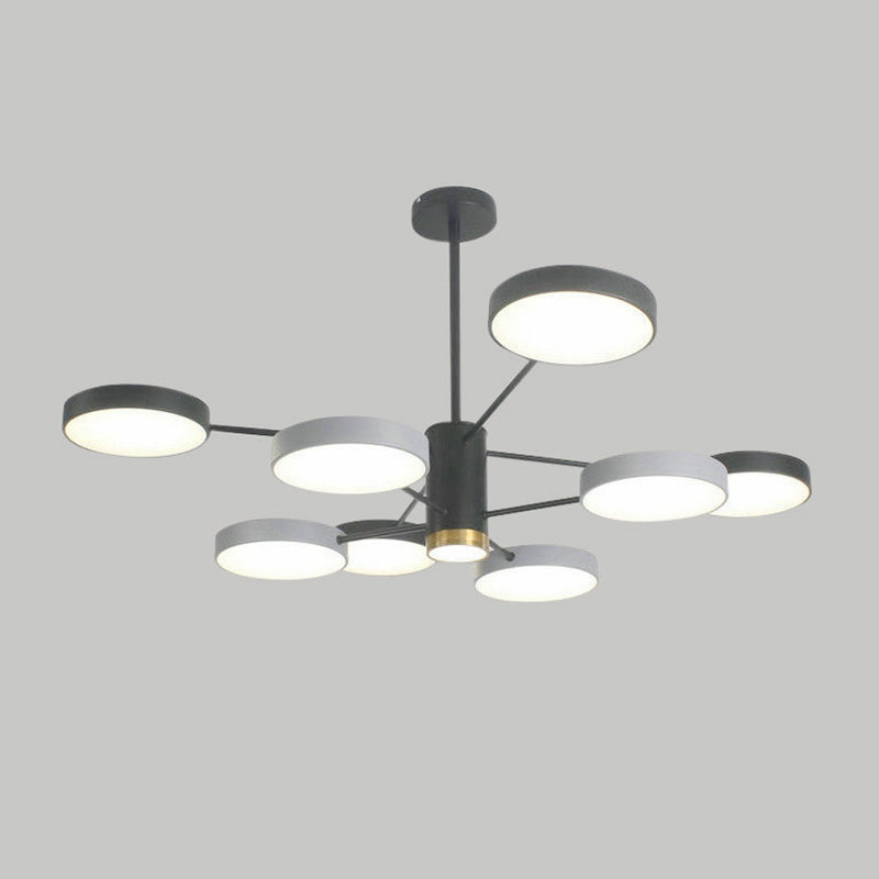 Metal Circles Pendant Lighting Fixture Minimalist Style LED Chandelier Lighting