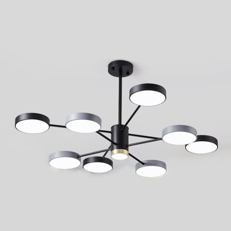 Metal Circles Pendant Lighting Fixture Minimalist Style LED Chandelier Lighting