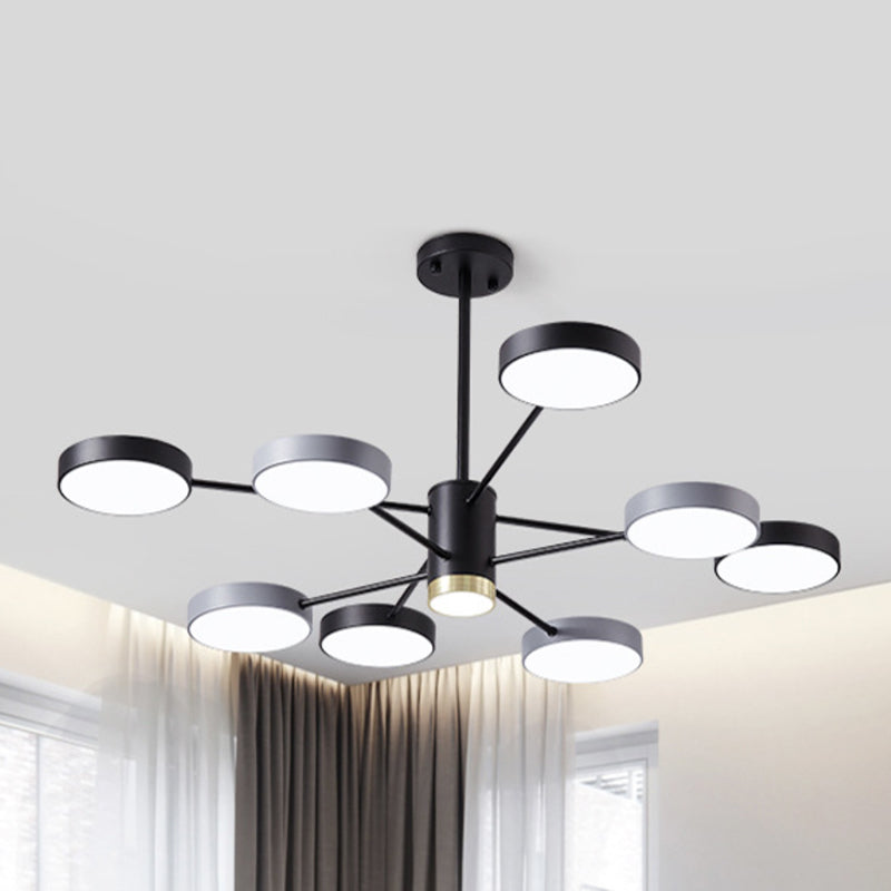 Metal Circles Pendant Lighting Fixture Minimalist Style LED Chandelier Lighting