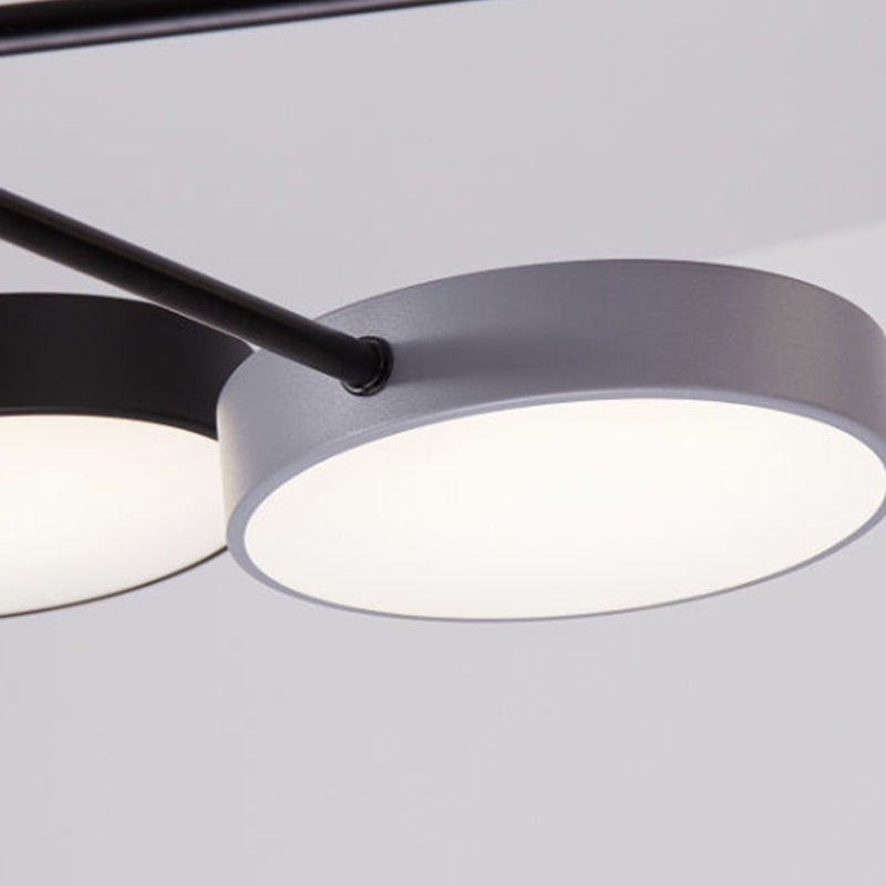 Metal Circles Pendant Lighting Fixture Minimalist Style LED Chandelier Lighting