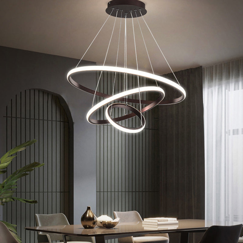 Modern Ring Shape Chandelier Light Fixtures Restaurant Hanging Chandelier for Sitting Room