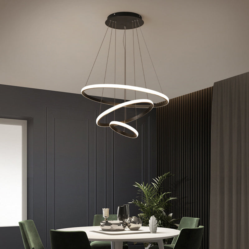 Modern Ring Shape Chandelier Light Fixtures Restaurant Hanging Chandelier for Sitting Room