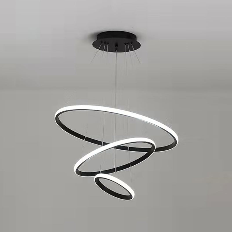 Modern Ring Shape Chandelier Light Fixtures Restaurant Hanging Chandelier for Sitting Room