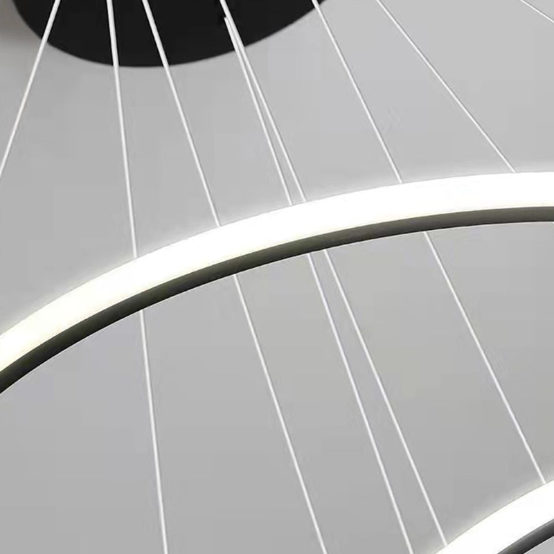 Modern Ring Shape Chandelier Light Fixtures Restaurant Hanging Chandelier for Sitting Room