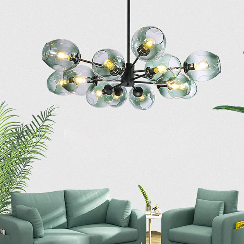 Contemporary Spherical Shade Pendant Chandeliers Glass Hanging Chandeliers