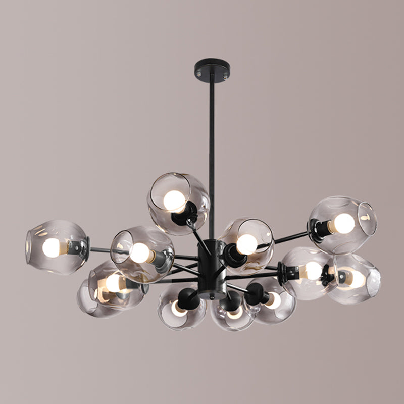 Contemporary Spherical Shade Pendant Chandeliers Glass Hanging Chandeliers