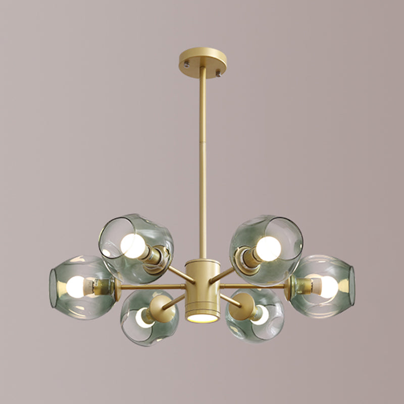 Contemporary Spherical Shade Pendant Chandeliers Glass Hanging Chandeliers