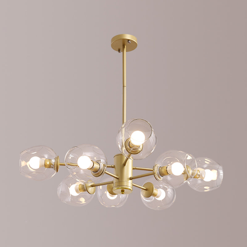 Contemporary Spherical Shade Pendant Chandeliers Glass Hanging Chandeliers