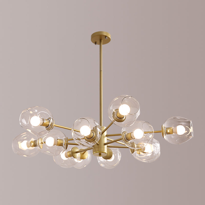 Contemporary Spherical Shade Pendant Chandeliers Glass Hanging Chandeliers