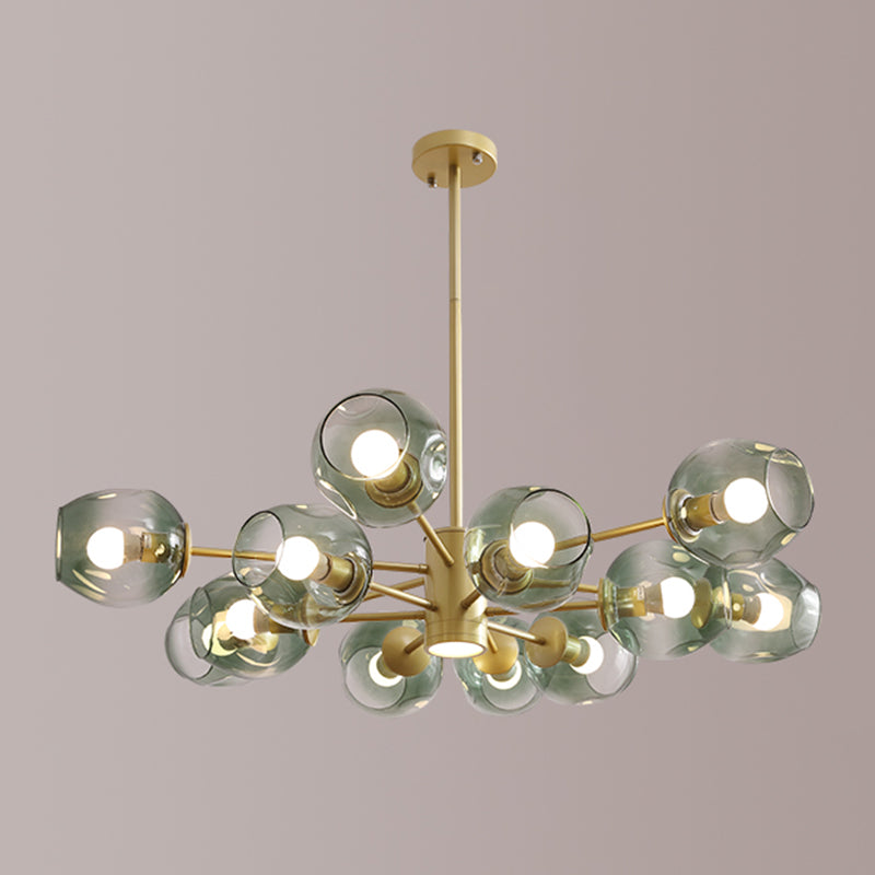 Contemporary Spherical Shade Pendant Chandeliers Glass Hanging Chandeliers