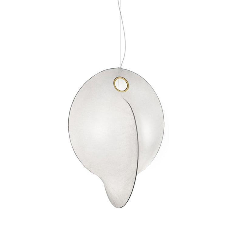 Wit moderne hanglamplichteranatuur 1-licht zijdehanglicht voor trappen