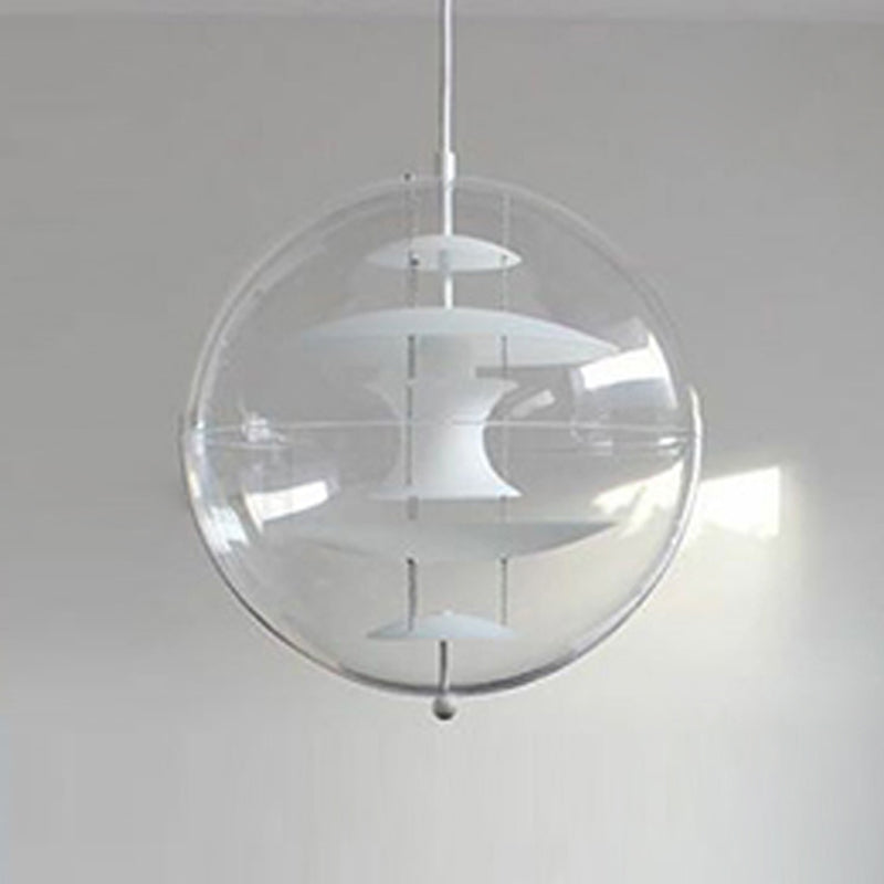Clear Ball Shade Hanging Light Modern Pendent Lighting Fixture for Drawing Room