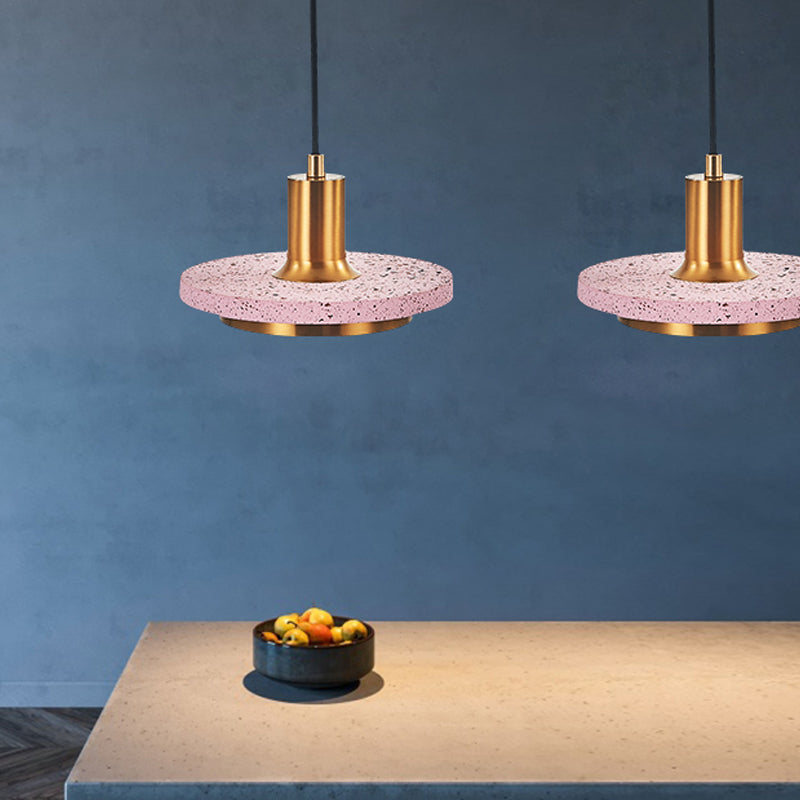 Terrazzo Hanging Light Nordic Pendent Lighting Fixture for Sitting Room
