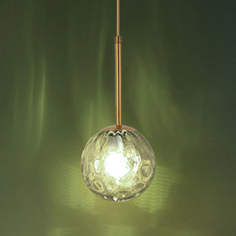 Modern Style Spherical Shape Hanging Light Glass 1 Light Hanging Light Fixture
