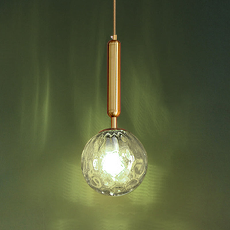 Modern Style Spherical Shape Hanging Light Glass 1 Light Hanging Light Fixture