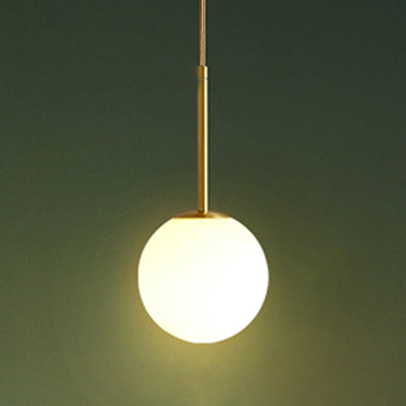 Modern Style Spherical Shape Hanging Light Glass 1 Light Hanging Light Fixture