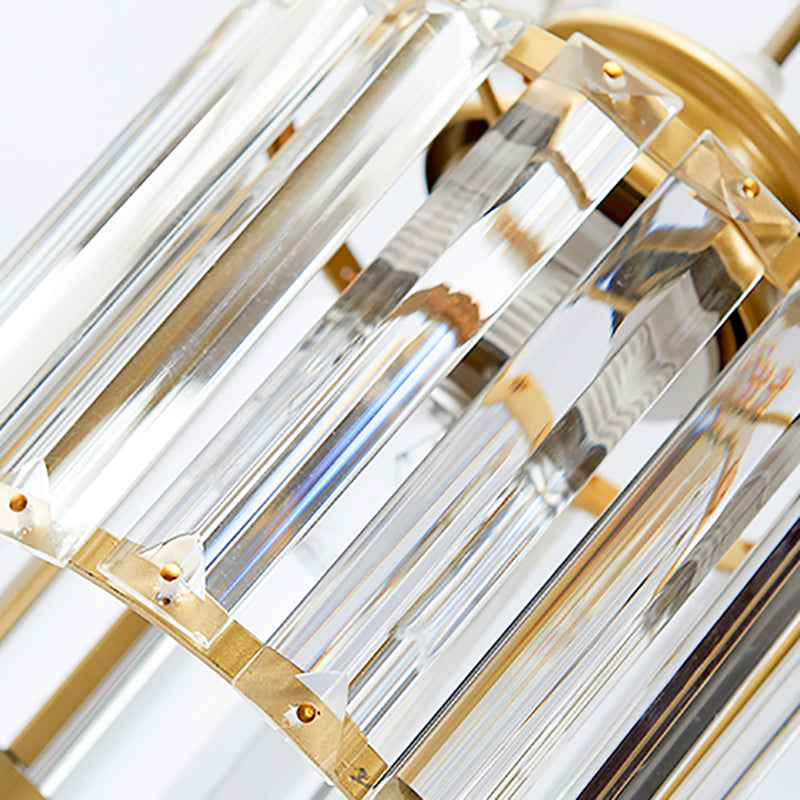 Modern Style Cylinder Shape Hanging Lights Crystal Hanging Light Fixtures