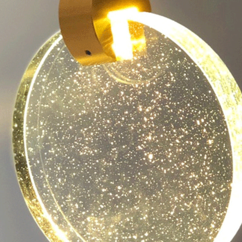 Geometry Shape Crystal Hanging Lights Modern Style Hanging Light Fixtures