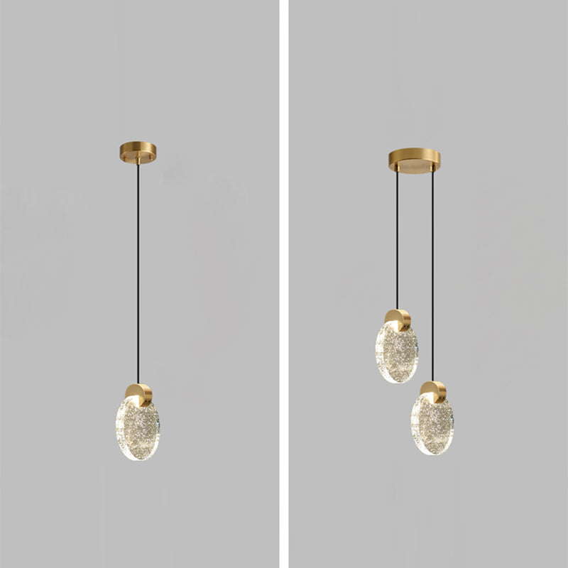 Geometry Shape Crystal Hanging Lights Modern Style Hanging Light Fixtures