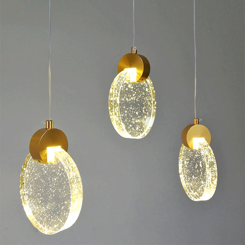 Geometry Shape Crystal Hanging Lights Modern Style Hanging Light Fixtures