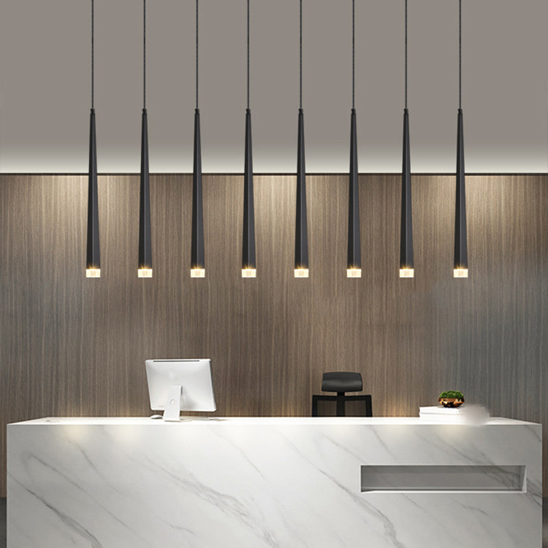 Geometry Shape Metal Hanging Lights Modern Style Hanging Light Fixtures in Black