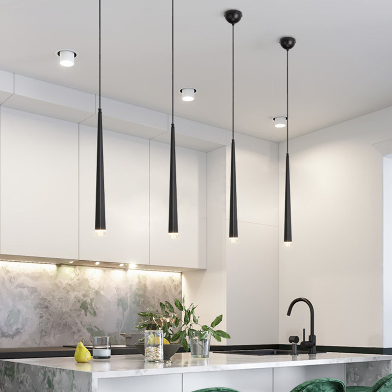 Geometry Shape Metal Hanging Lights Modern Style Hanging Light Fixtures in Black