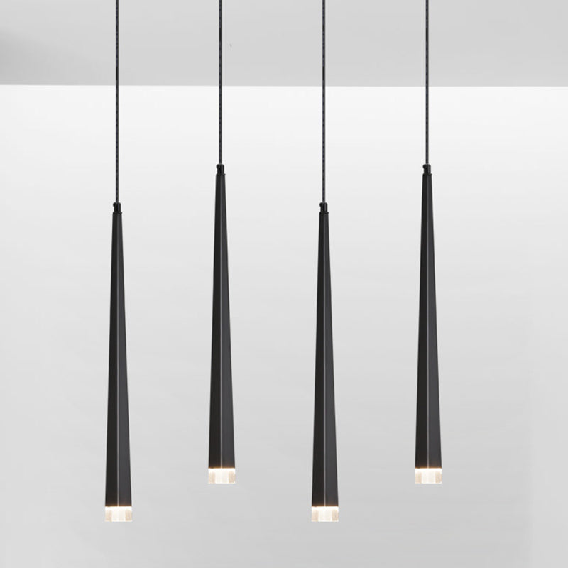 Geometry Shape Metal Hanging Lights Modern Style Hanging Light Fixtures in Black