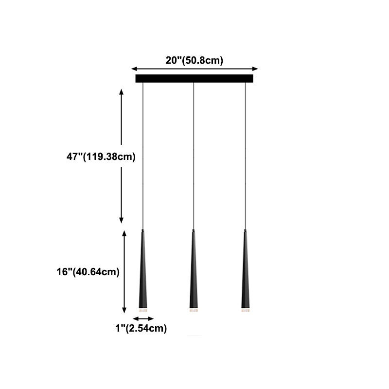 Geometry Shape Metal Hanging Lights Modern Style Hanging Light Fixtures in Black