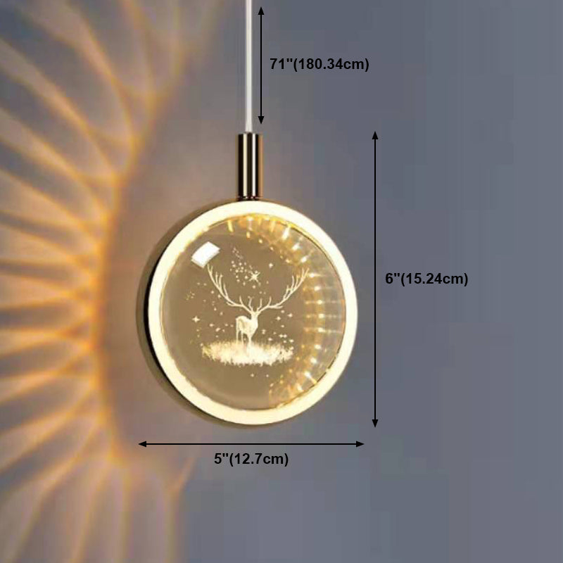 Ball Hanging Lights Modern Style Crystal 1 Light Pendant Light Kit