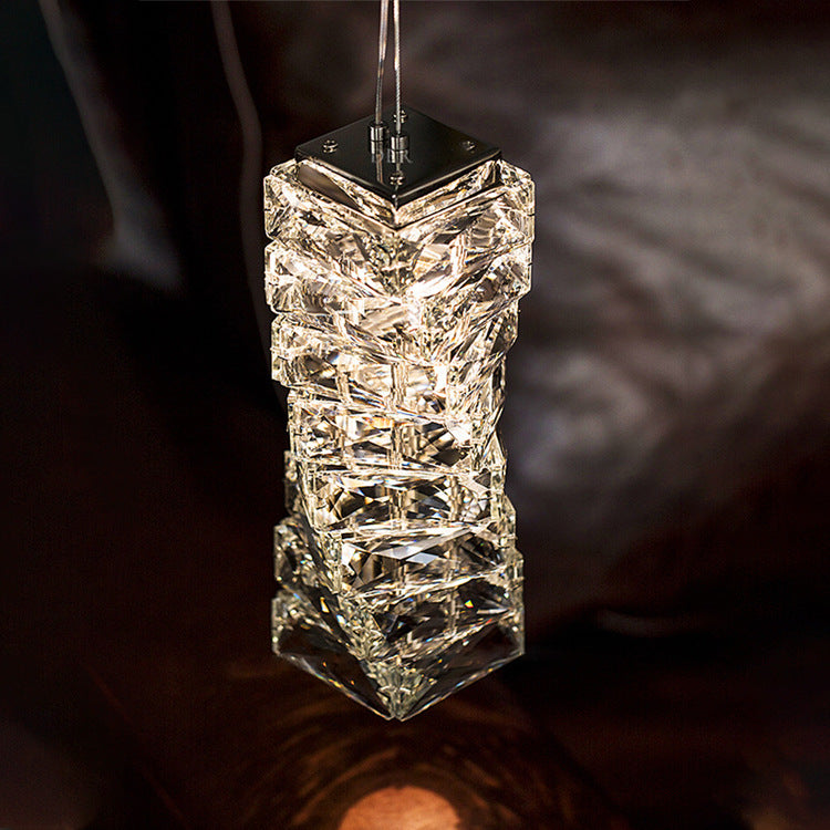 1 lumière suspension géométrique Pendant style moderne Crystal Plafond plafond