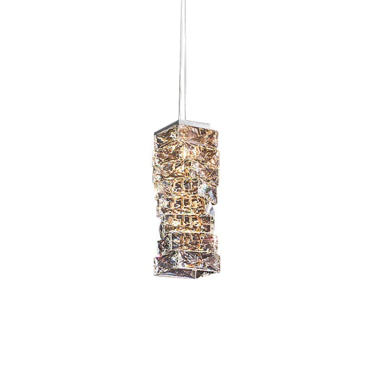 1 lumière suspension géométrique Pendant style moderne Crystal Plafond plafond