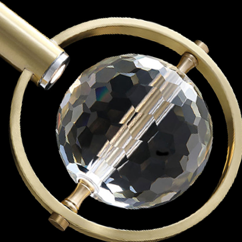 1 suspension géométrique légère pendentif de style moderne lampe à suspension en cristal