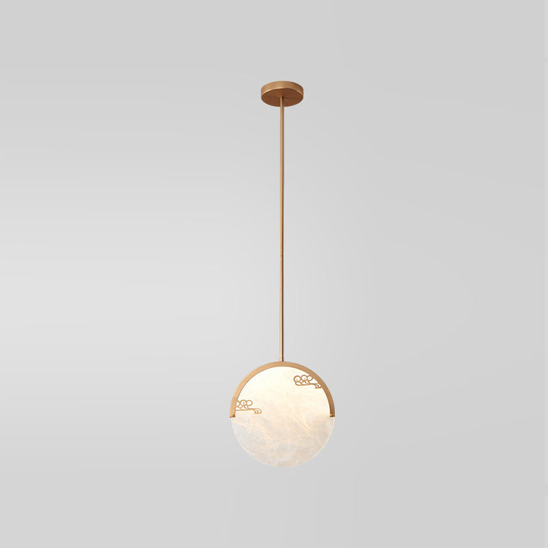 Pendentif de forme ronde en métal LED moderne LED suspendu suspendu pour le salon