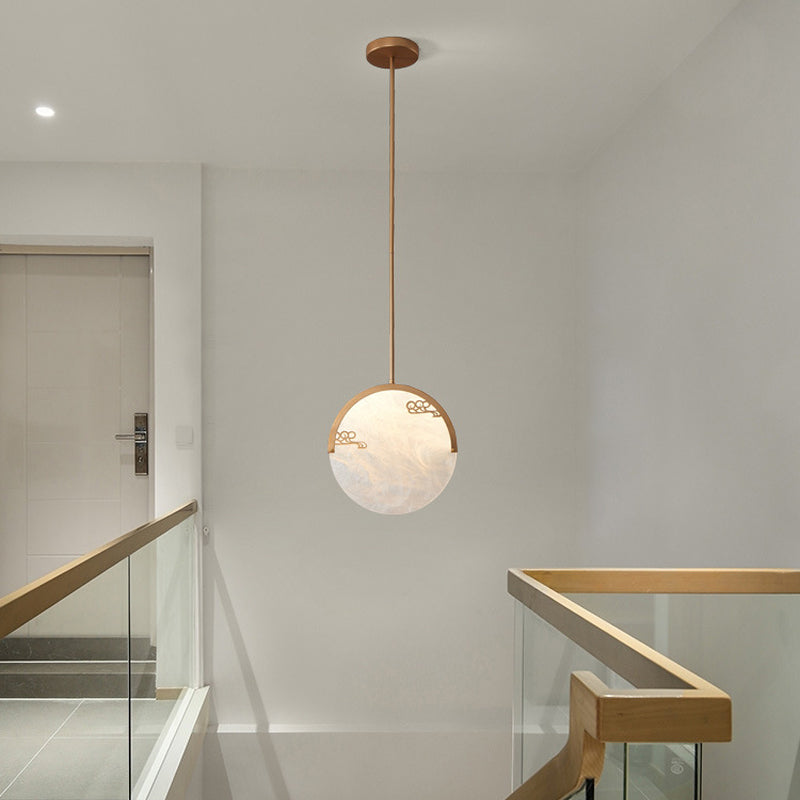 Pendentif de forme ronde en métal LED moderne LED suspendu suspendu pour le salon