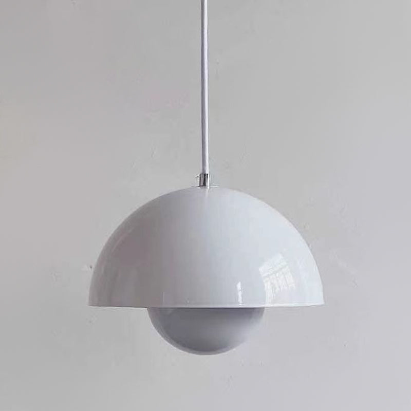 Colorful Dome Shape Pendant Light Nordic Metal Hanging Pendant for Living Room