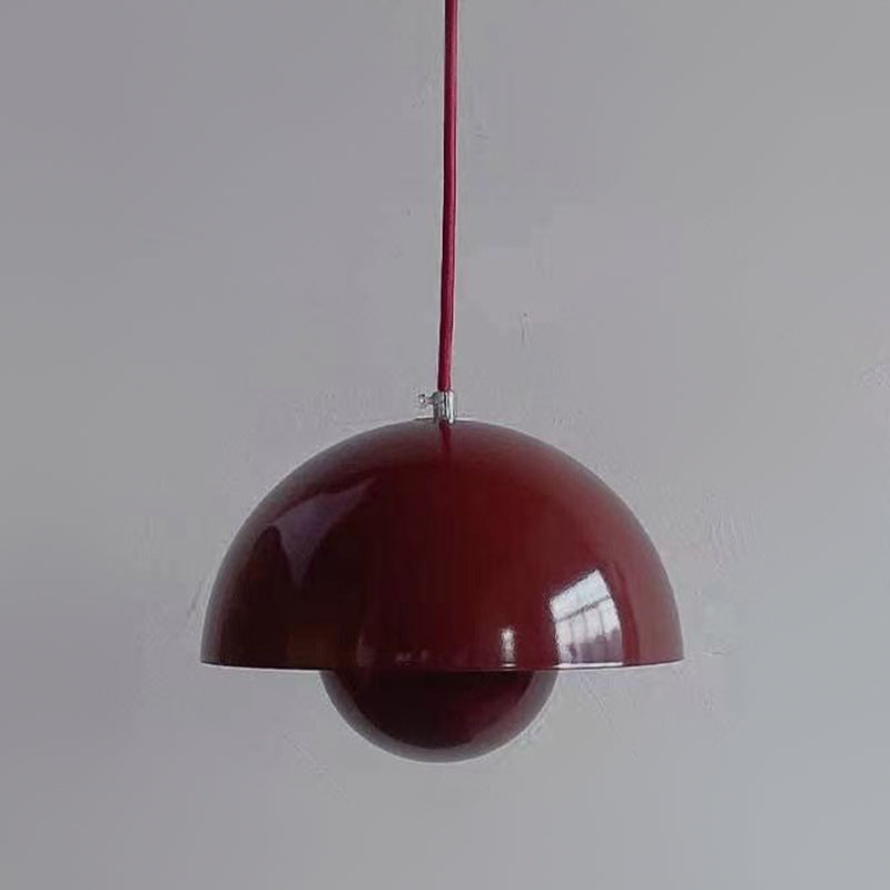 Colorful Dome Shape Pendant Light Nordic Metal Hanging Pendant for Living Room