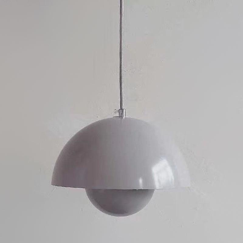 Colorful Dome Shape Pendant Light Nordic Metal Hanging Pendant for Living Room