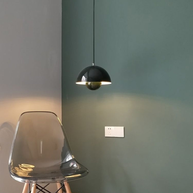 Colorful Dome Shape Pendant Light Nordic Metal Hanging Pendant for Living Room