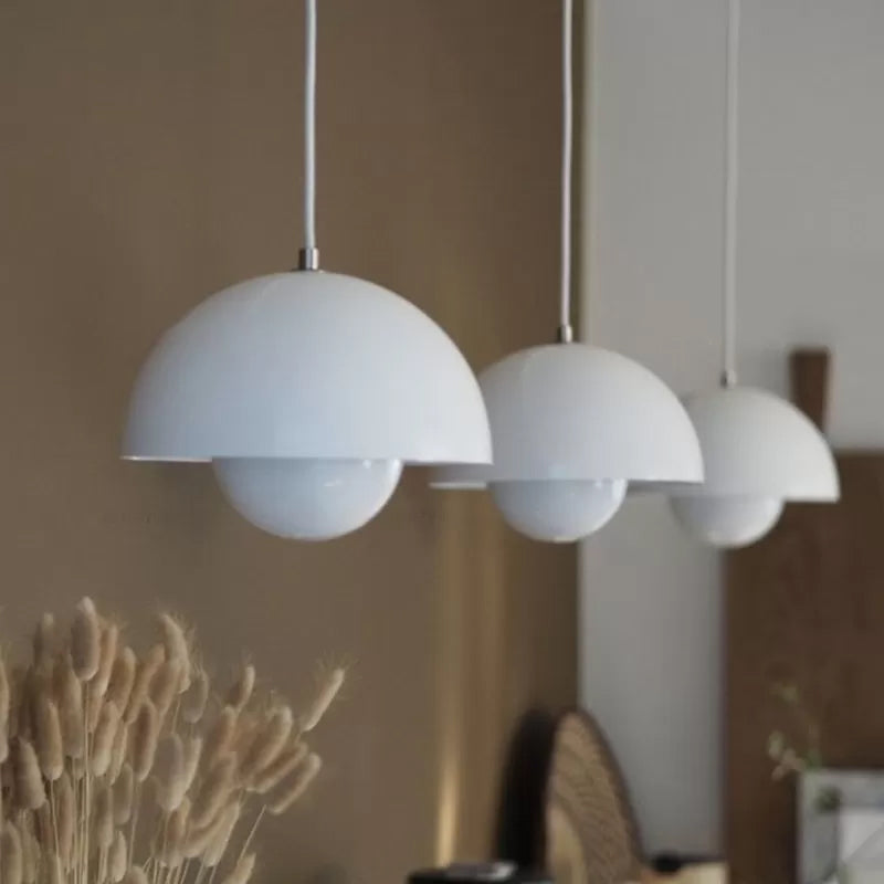 Colorful Dome Shape Pendant Light Nordic Metal Hanging Pendant for Living Room