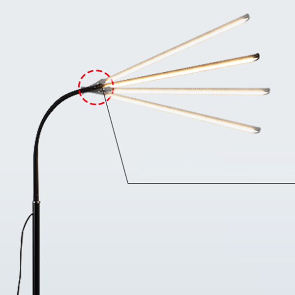 Linear Floor Light Fixtures Modern Style Metal 1 Light Floor Light in Black